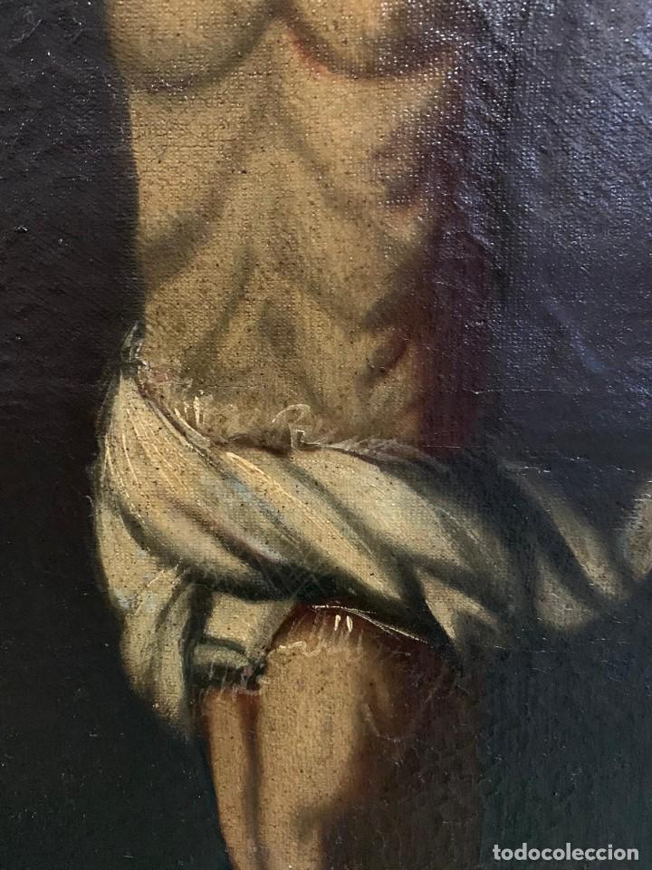 Arte: CUADRO SE&Ntilde;OR CRUCIFICADO S.XVIII - Foto 5