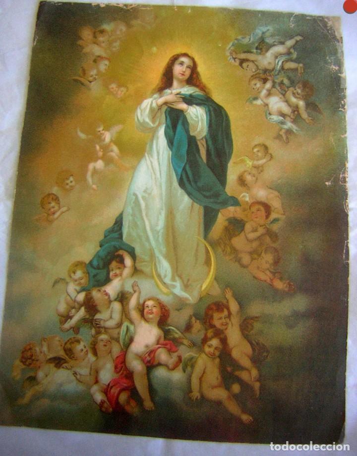 Arte: CROMOLITOGRAFIA DE LA PURISIMA DE MURILLO - Foto 2