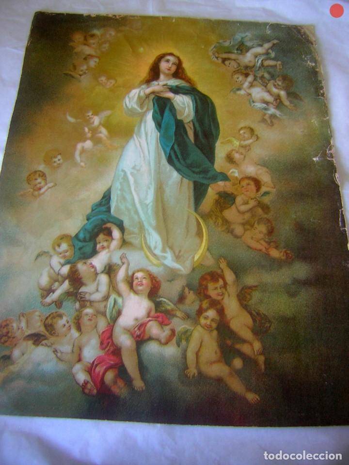 Arte: CROMOLITOGRAFIA DE LA PURISIMA DE MURILLO - Foto 3