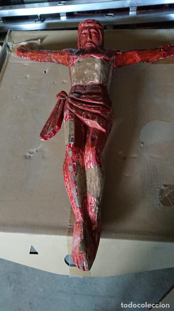 Arte: ANTIGUO CRISTO TALLA MADERA - Foto 1