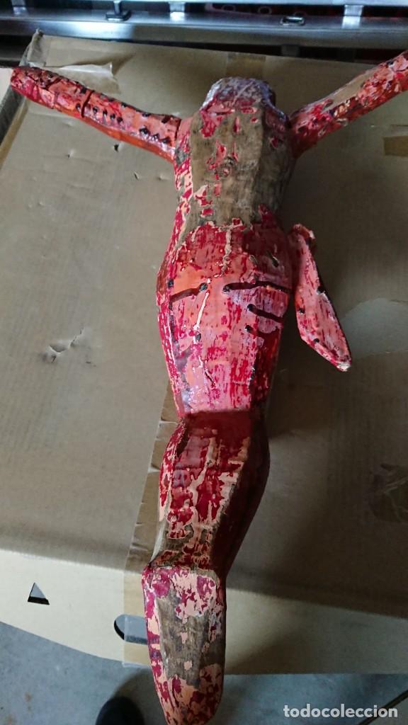 Arte: ANTIGUO CRISTO TALLA MADERA - Foto 11