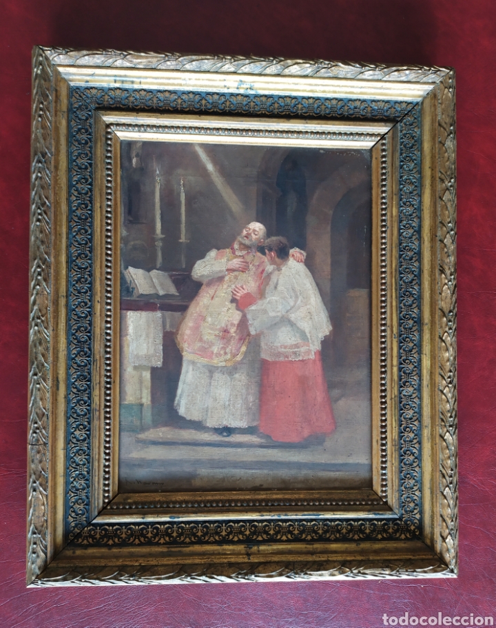 Arte: &Oacute;leo sobre lienzo religioso - Foto 1