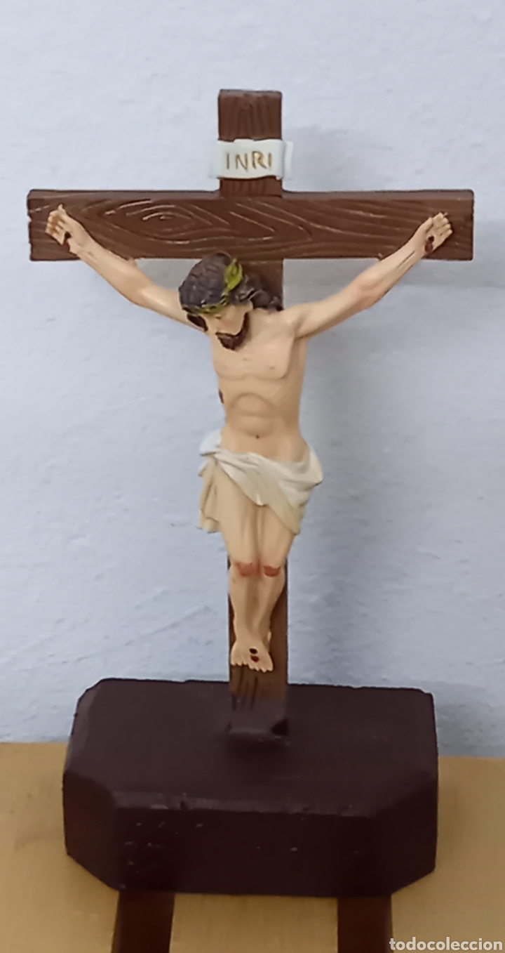 Arte: CRUZ CON PEANA 15 CM NUEVA - Foto 1