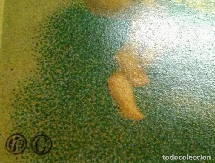 Arte: Marco antiguo con litogr&aacute;fia religiosa - Foto 4