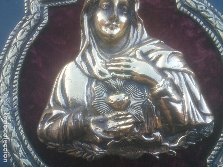 Arte: SAGRADO CORAZON DE MARIA TODO EN BRONCE - Foto 3