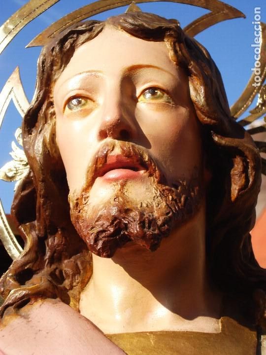 Arte: FIN DEL XIX EL ARTE CRISTIANO DE OLOT PRIMIGENIA IMAGEN PASTA DE MADERA GRANDES MEDIDAS