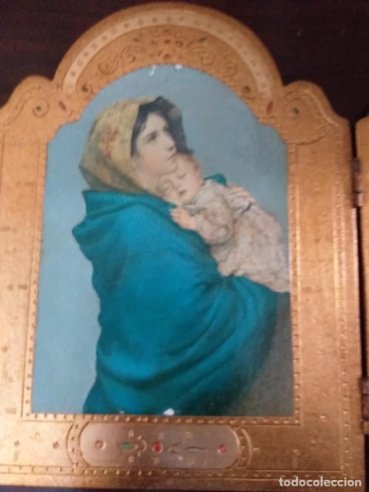 Arte: TR&Iacute;PTICO RELIGIOSO A&Ntilde;OS 70 - Foto 2