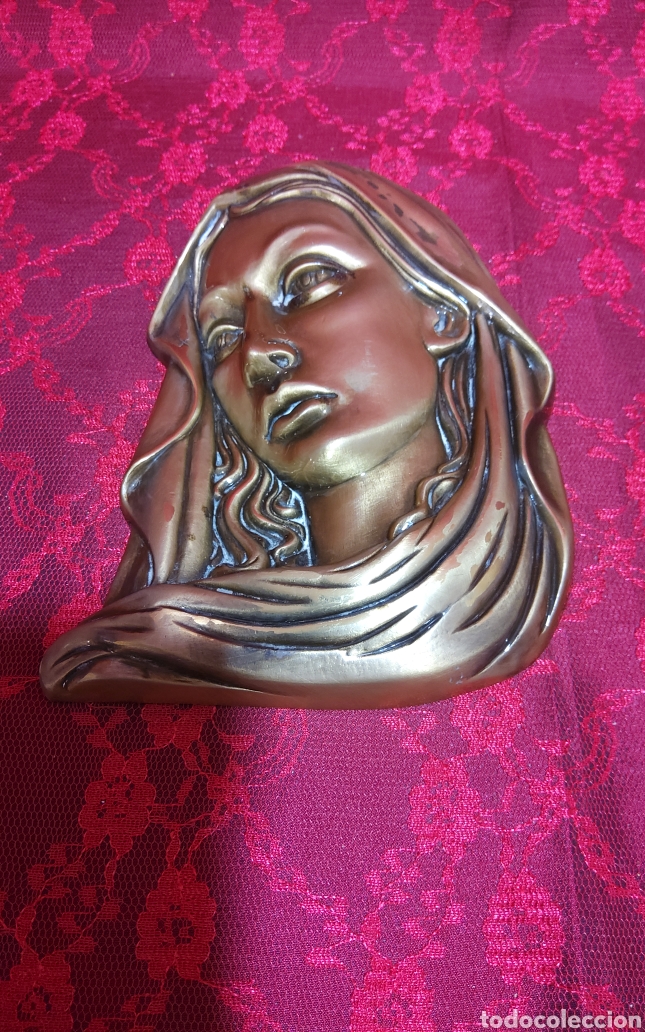 Arte: Placa de bronce de la Virgen Maria - Foto 3