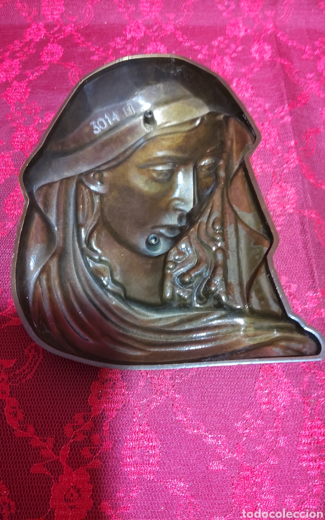 Arte: Placa de bronce de la Virgen Maria - Foto 4