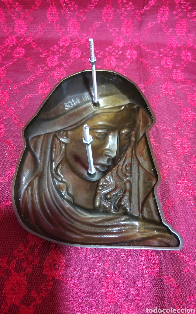 Arte: Placa de bronce de la Virgen Maria - Foto 5