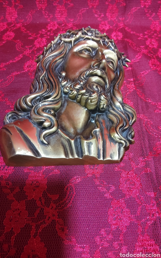 Arte: Placa de bronce del rostro de Cristo - Foto 4
