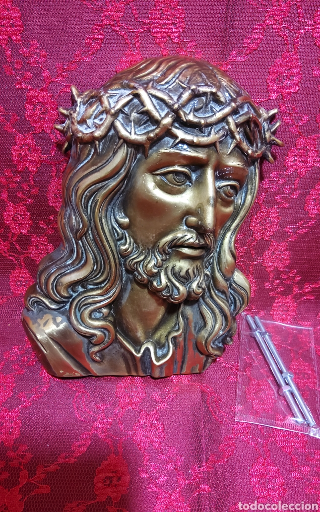 Arte: Placa de bronce del rostro de Cristo - Foto 5