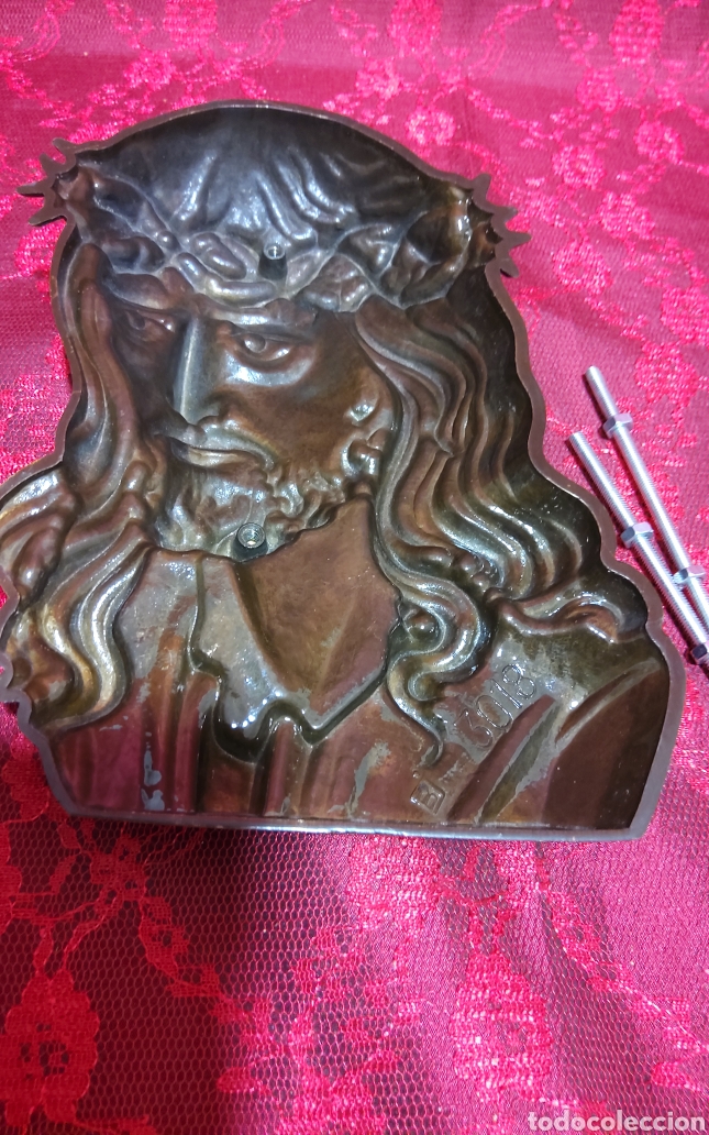 Arte: Placa de bronce del rostro de Cristo - Foto 6