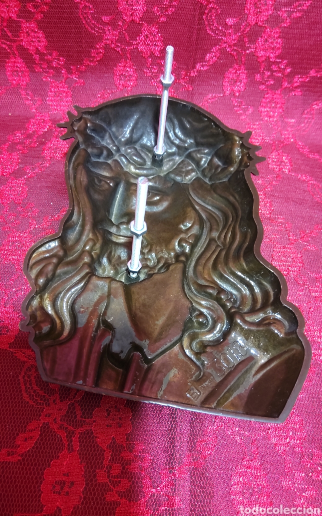 Arte: Placa de bronce del rostro de Cristo - Foto 7