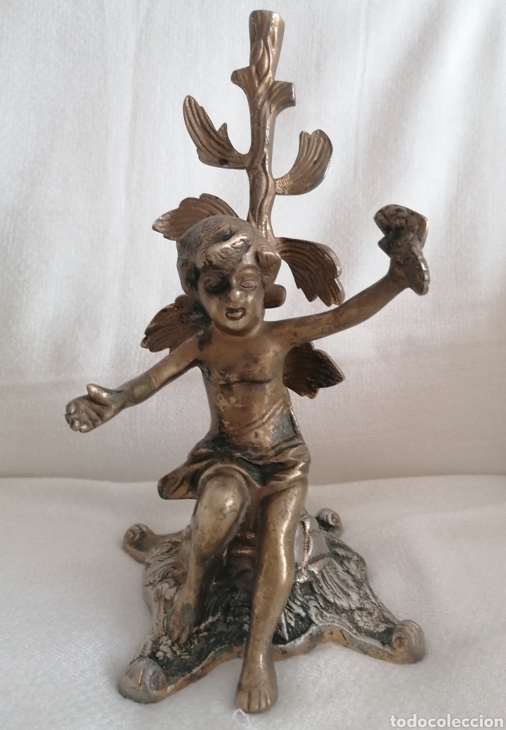 Arte: Antiguo Querub&iacute;n Bronce. - Foto 3