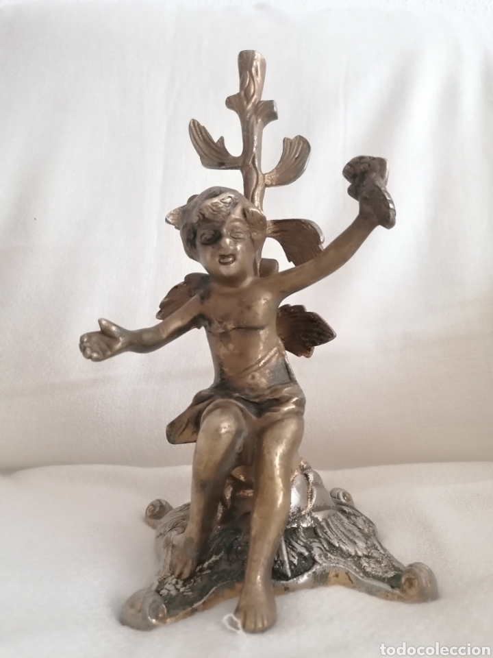 Arte: Antiguo Querub&iacute;n Bronce. - Foto 4