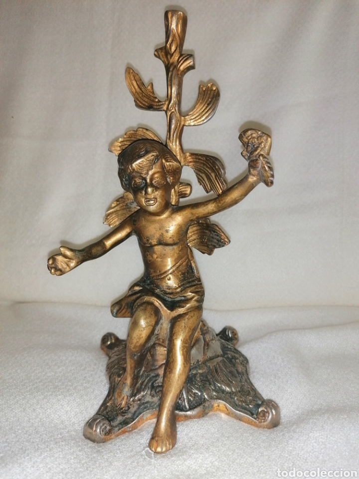 Arte: Antiguo Querub&iacute;n Bronce. - Foto 7