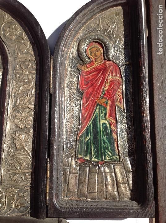 Arte: Icono ruso, tr&iacute;ptico. s XX - Foto 3