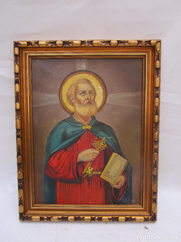 Arte: Cuadro pintura al oleo San pedro religiosa - Foto 9 - 293955958