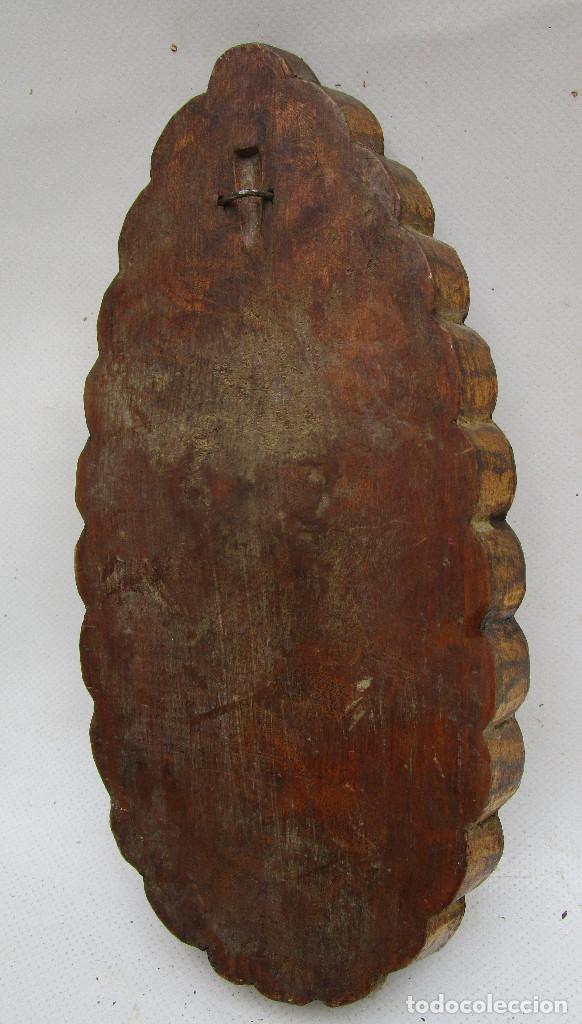 Arte: Concha en madera al pan de oro barroca con cirgen en metal en cloisonné, una joya! - Foto 5 - 293957448
