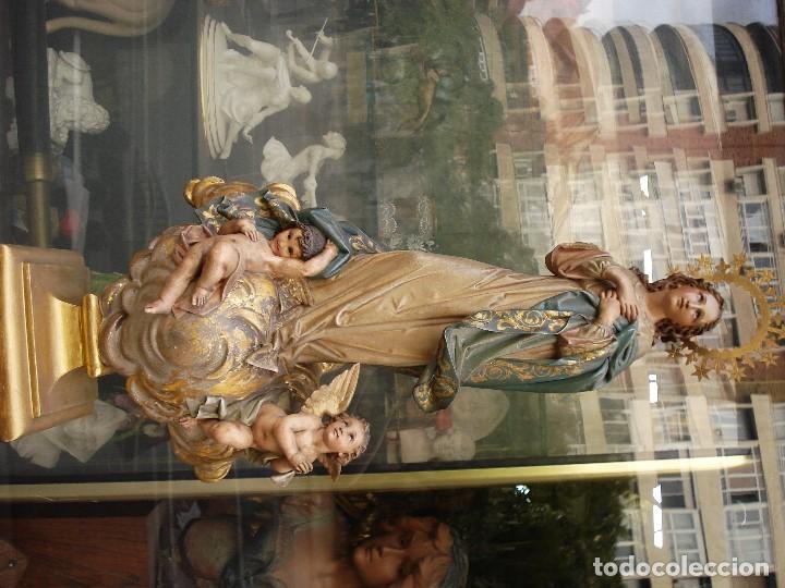 Arte: SXIX Magn&iacute;fica talla de madera Inmaculada Concepci&oacute;n - Foto 53