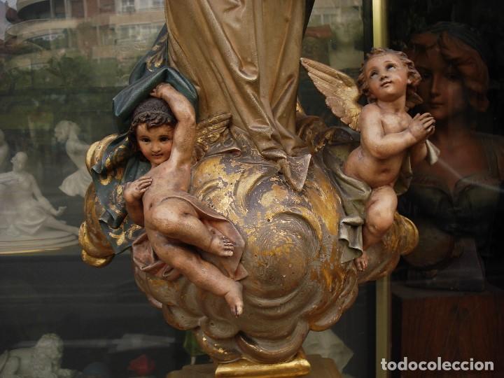 Arte: SXIX Magn&iacute;fica talla de madera Inmaculada Concepci&oacute;n - Foto 54