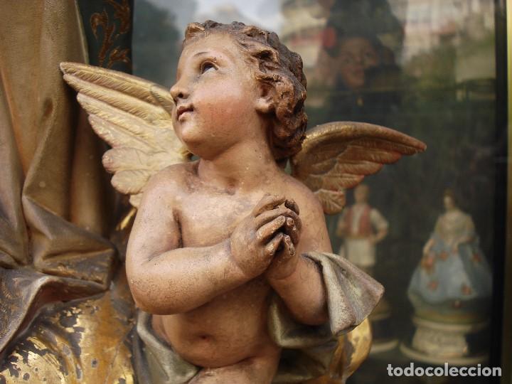 Arte: SXIX Magn&iacute;fica talla de madera Inmaculada Concepci&oacute;n - Foto 56
