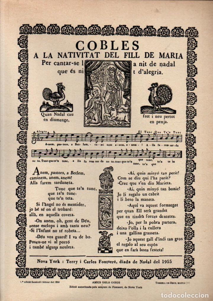 Arte: GOIGS COBLES A LA NATIVITAT DEL FILL DE MARIA (1958)