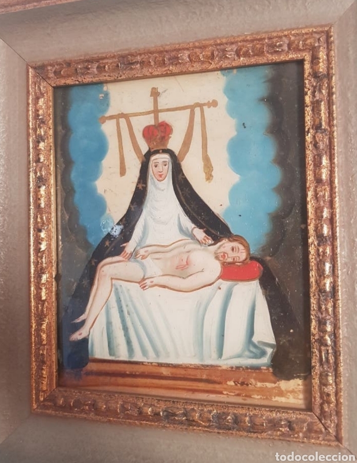 Arte: CUADRO VIRGEN DE LAS ANGUSTIAS S.XVIII - Foto 2