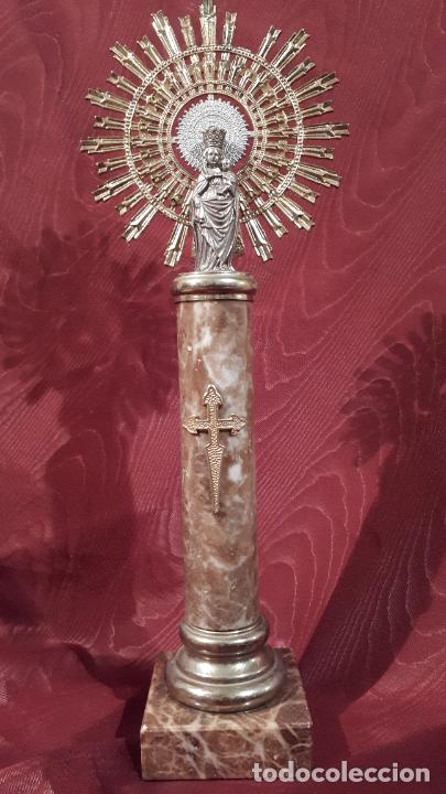 Arte: Virgen del Pilar.1950-70. - Foto 6