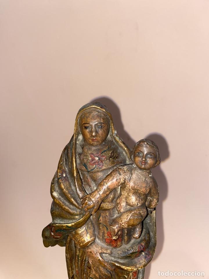 Arte: Virgen con el Niño, talleres de Brabante, alta época. - Foto 12 - 301621333