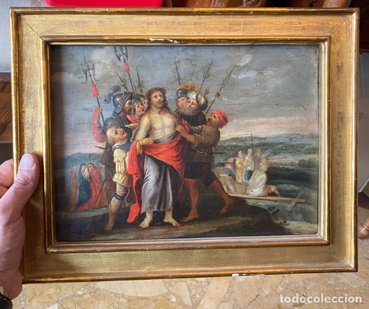 Arte: Cuadro an&oacute;nimo &oacute;leo sobre tabla - Foto 3