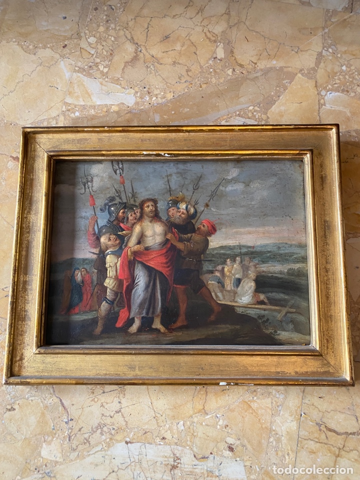 Arte: Cuadro an&oacute;nimo &oacute;leo sobre tabla - Foto 1