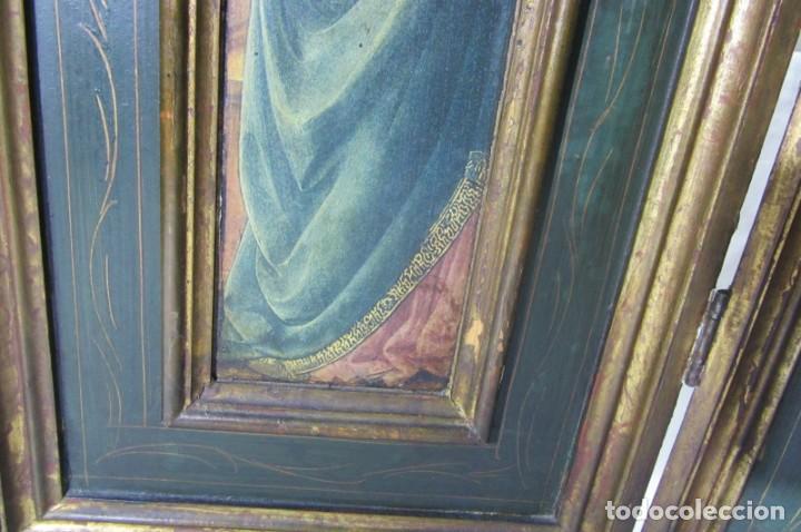Arte: Gran tr&iacute;ptico nacimiento, madera pan de oro - Foto 7