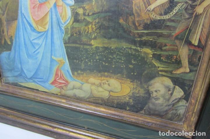 Arte: Gran tr&iacute;ptico nacimiento, madera pan de oro - Foto 9