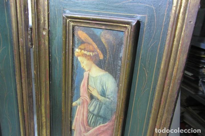 Arte: Gran tr&iacute;ptico nacimiento, madera pan de oro - Foto 10