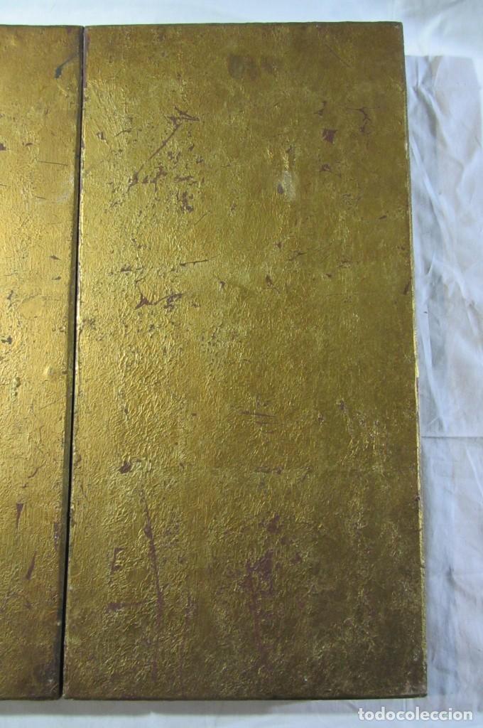Arte: Gran tr&iacute;ptico nacimiento, madera pan de oro - Foto 14