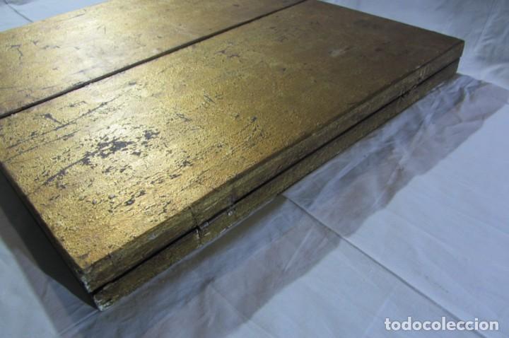 Arte: Gran tr&iacute;ptico nacimiento, madera pan de oro - Foto 17