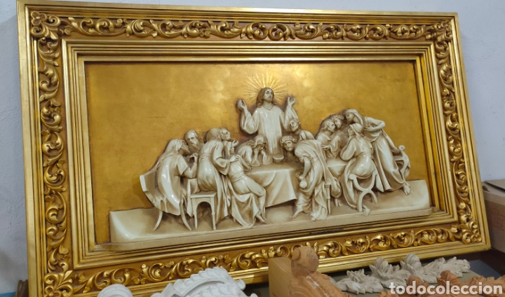 Arte: Cuadro bajorelieve &uacute;ltima cena - Foto 1