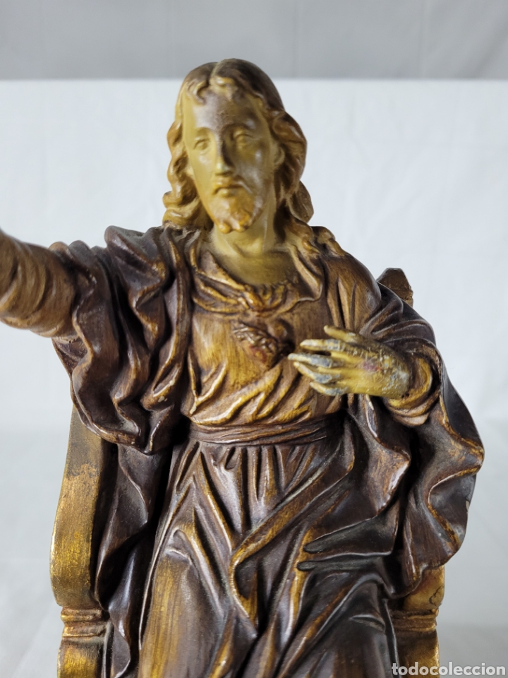 Arte: Sagrado Coraz&oacute;n de Jes&uacute;s manos plomo - Foto 2