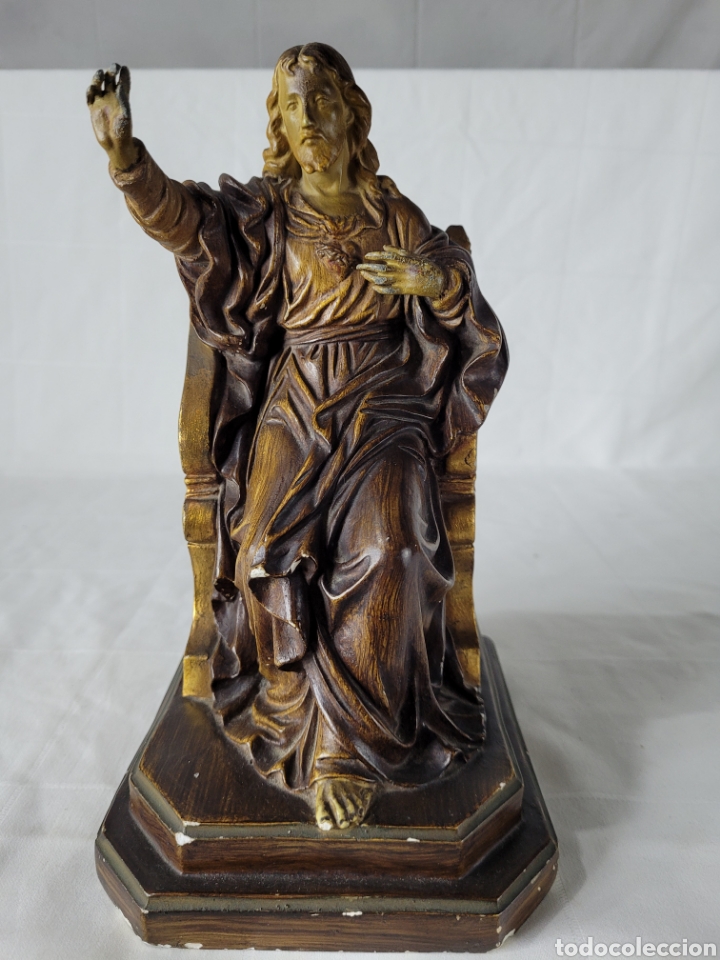 Arte: Sagrado Coraz&oacute;n de Jes&uacute;s manos plomo - Foto 3