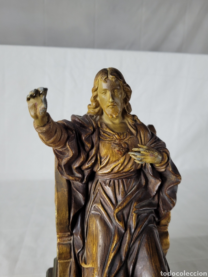Arte: Sagrado Coraz&oacute;n de Jes&uacute;s manos plomo - Foto 4