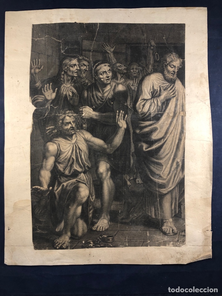 Arte: Grabado antiguo religioso - Foto 1
