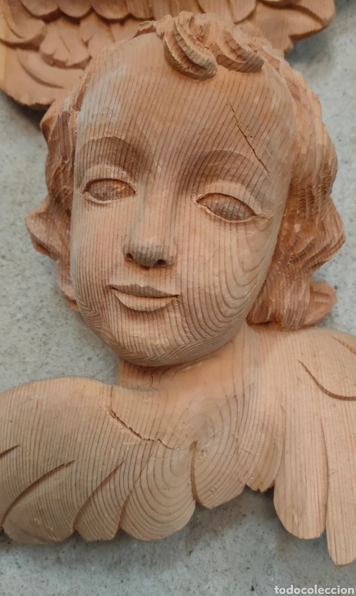 Arte: 4 Querubes de madera - Foto 3