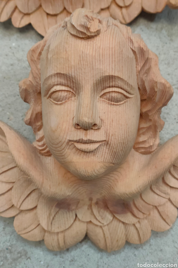 Arte: 4 Querubes de madera - Foto 4