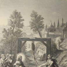 Arte: EMILE ROUARGUE. JESUS Y LA SAMARITANA. GRABADO. PARIS, 1858. Lote 311125713