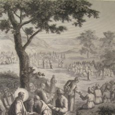 Arte: EMILE ROUARGUE. EL MILAGRO DE LOS CINCO PANES. GRABADO. PARIS, 1858. Lote 311132148