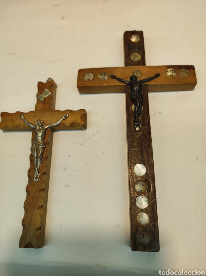 Arte: Dos cruces de Jerusal&eacute;n, en madera. - Foto 2