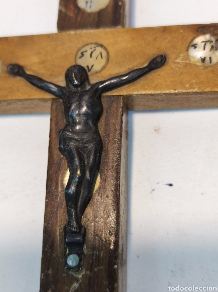 Arte: Dos cruces de Jerusal&eacute;n, en madera. - Foto 5