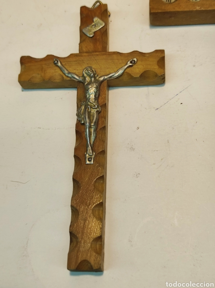 Arte: Dos cruces de Jerusal&eacute;n, en madera. - Foto 6